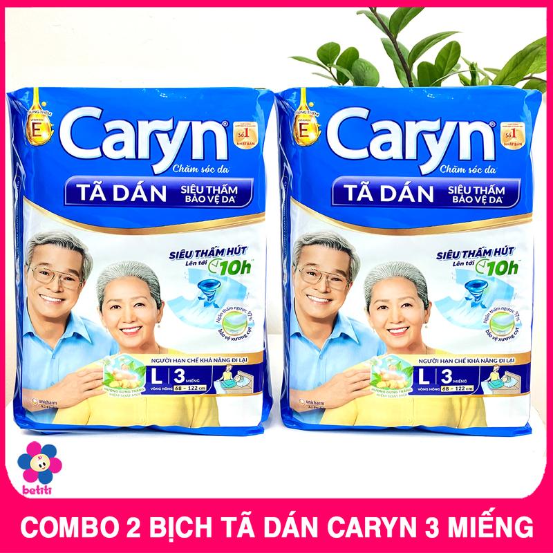 Combo 2  Bịch  Caryn 3 Miếng, Bỉm Dán Caryn Cho Mẹ Sau Sinh L3 - Tã Dán Caryn Cho Mẹ Bầu Đi Sinh