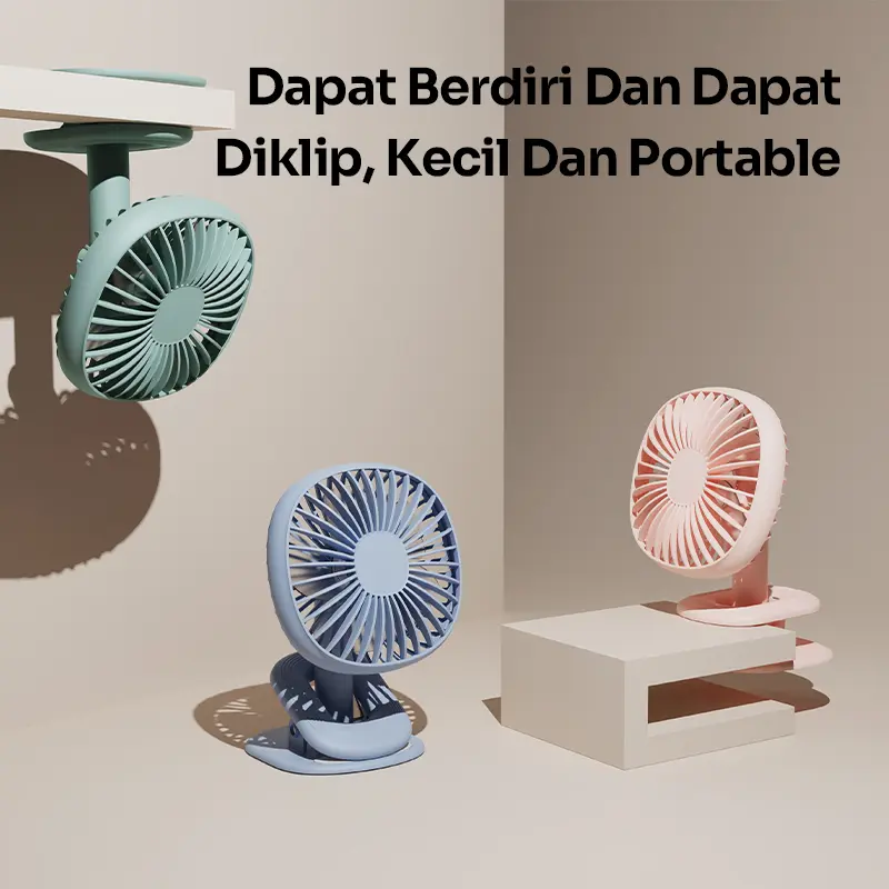 Robot Mini Fan RT-BF10B Kipas Angin Portable dengan Klip Kuat Original - Garansi 1 Tahun 2