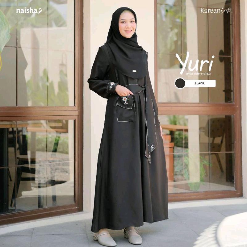 Gamis Naisha Korean Look - Yuri Embroidery Dress 1