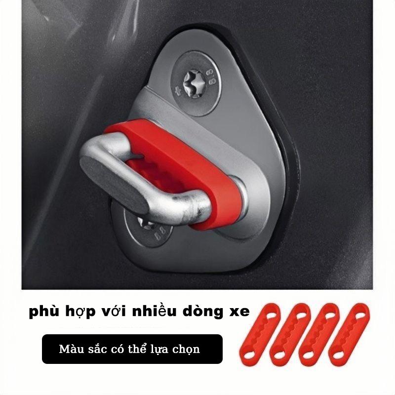 Bộ 4 miếng đệm silicon giảm chấn cho khóa cửa ô tô - Giảm tiếng ồn - Bảo vệ cửa…