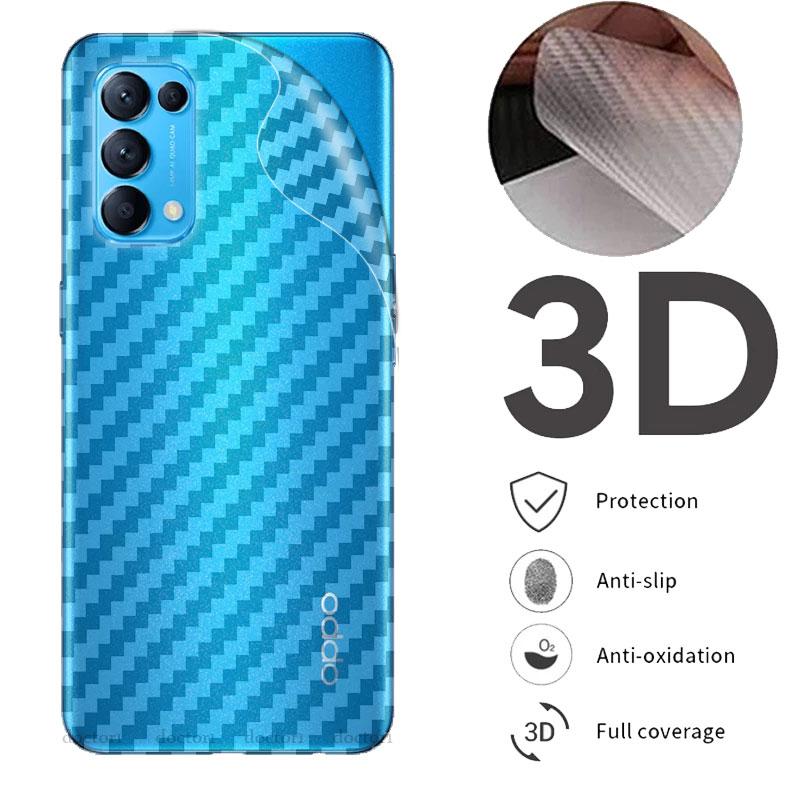 Miếng Dán Mặt Sau Điện Thoại Bằng Sợi Carbon 3d Cho OPPO Reno 8T 8Z 8 7 7Z 6 5 4 3 Pro 6Z 5G 2F 4G 5G 2023 Ốp Cases