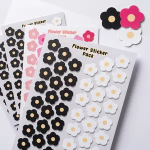 44pcs Sticker FLOWER Pack | Ukuran Stiker 14mm | Stiker Scrapbook Aesthetic