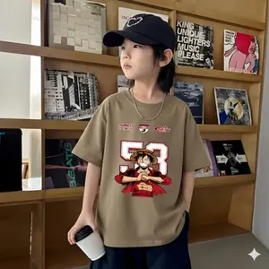 Kaos Distro Oversize Lutfy 53 Merah Atasan Anak Laki-Laki Buat Umur 3-14 Tahun Bahan Cotton Soft Adem Dan Nyaman