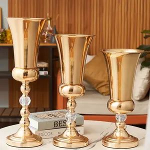 Vas Bunga Emas Mewah Hiasan Rumah Elegan 43/49/55CM