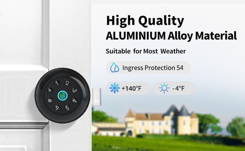 Product Introduction of Khóa cửa vân tay thông minh, với ứng dụng và bàn phím, tay cầm cửa thông minh, khóa cửa vào không cần chìa khóa, khóa sinh trắc học, thích hợp cho phòng, nhà để xe, căn hộ, phụ kiện nội thất, món quà hoàn hảo cho ngày lễ 10