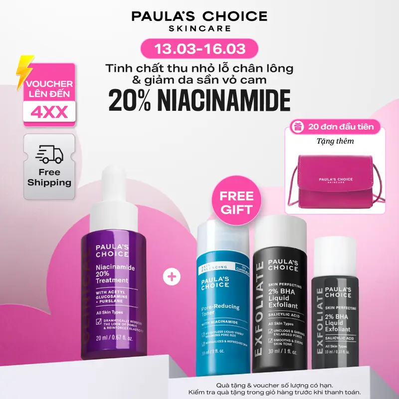 Tinh chất hỗ trợ thu nhỏ lỗ chân lông Paula's Choice Clinical Niacinamide 20% Treatment 20ml 8030 | BigBuy360 - bigbuy360.vn