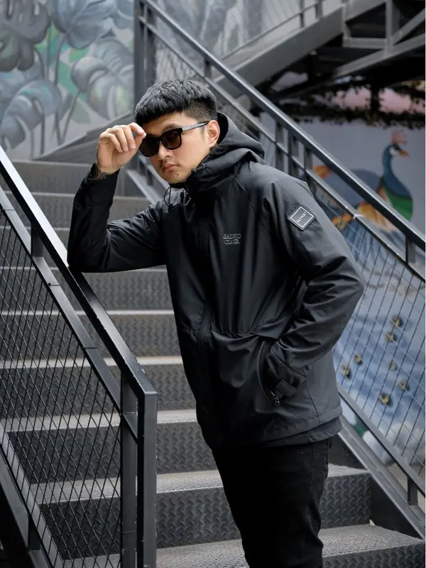 MEZOTIK - JAKET PARASUT WINDBREAKERS WATERPROFF XXX SALVIO HEXIA HITAM 1