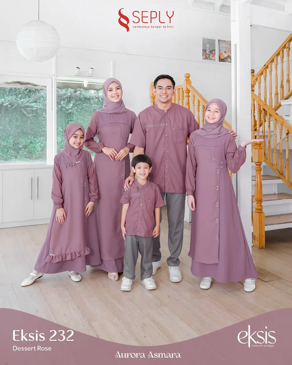 SERAGAM/SARIMBIT LEBARAN KELUARGA TERBARU 2024 | BAJU GAMIS DRESS LEBARAN TERBARU |EKSIS 232 DESSERT ROSE BY SEPLY