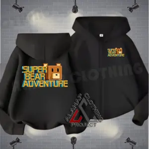 JAKET HOODIE ZIPPER ANAK-ANAK SUPER BEAR ADVENTURE KARAKTER SWEATER ZIPPER SUPER BEAR ADVENTURE 006
