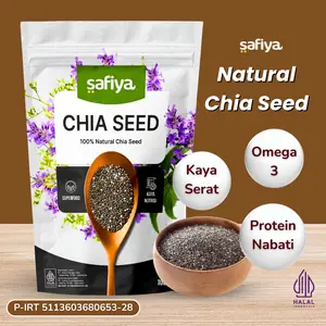 Safiya Organic Chia Seed 1 Kg Organik Black Chia | Biji Chia Original Premium