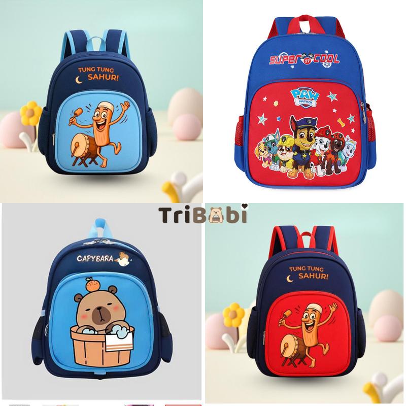 Balo mầm non cho bé trai, ba lô mẫu giáo hình đội bay siêu đẳng cho bé gái có 4 màu lựa chọn kích thước 25cm x 30cm x 10 D45