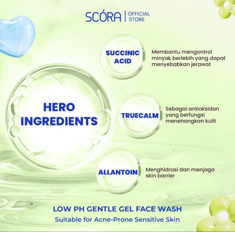 Scora Succinic Acid Hydra Calm Low pH CIeanser 100ml