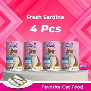 Promo Luna Cat Food Fress Sardine  400gr - isi 4 pcs