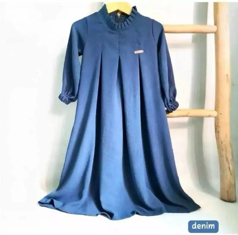 GAMIS ANAK MARYAM BAHAN CRINCLE AIRFLOW / GAMIS ANAK TERBARU CRINKLE UMUR 5-11 TAHUN baju gamis anak 8