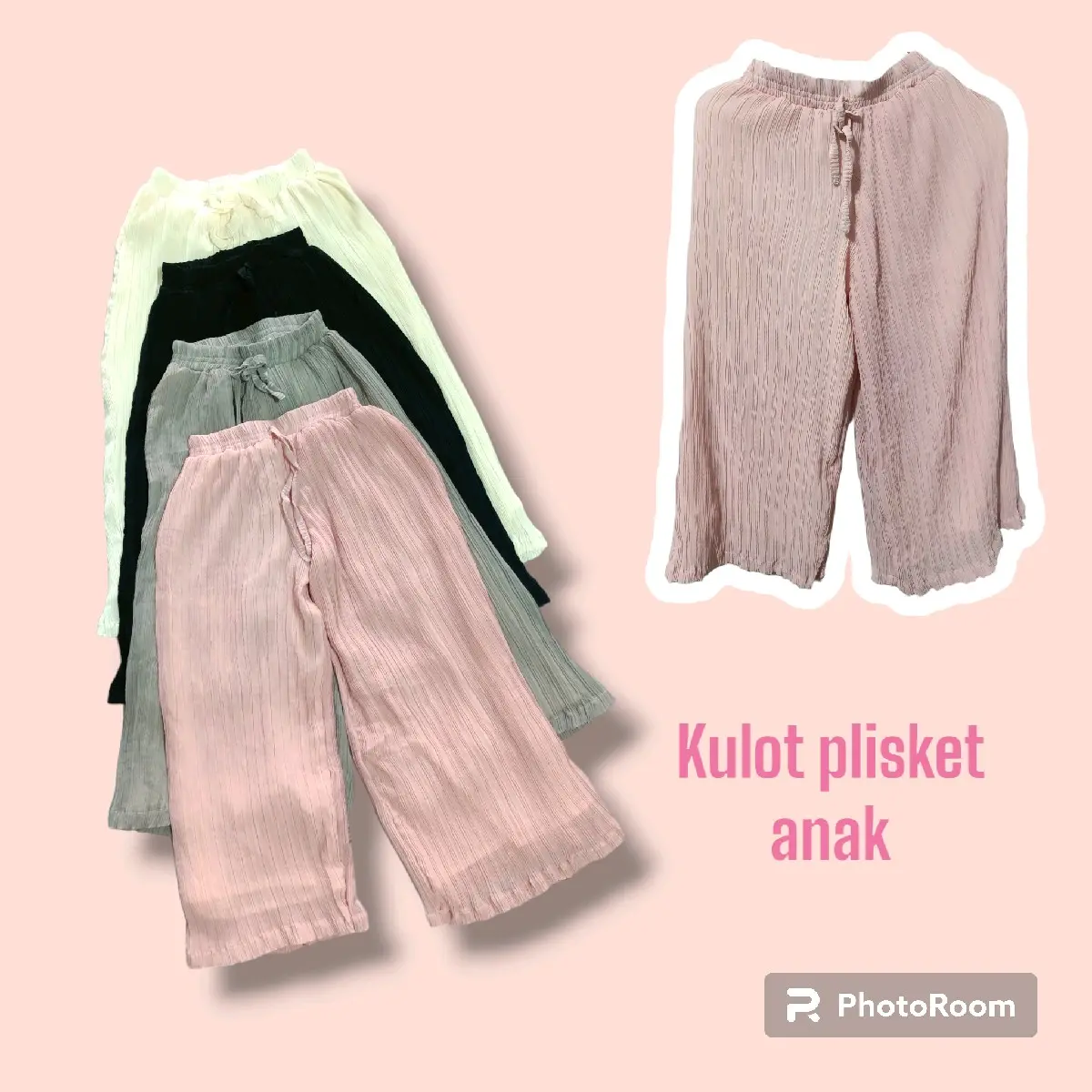 Celana Kulot Plisket Premium anak perempuan Santai