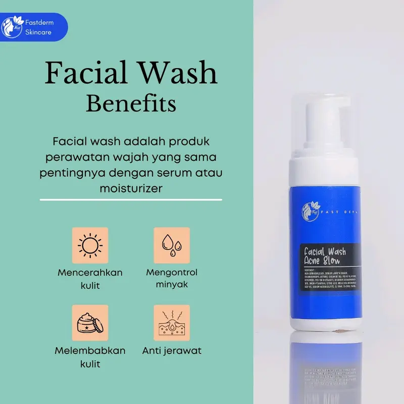 FASTDERM FACIAL WASH DARKSPOT FOAMER / FACIAL WASH GLOW FOAMER / FACIAL WASH ACNE WHITENING FOAMER / FASTDERM FACIAL WASH PLATINUM Berminyak Kusam Kotoran Wajah 0