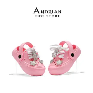 New Andrian - Sandal Anak perempuan Baim Korean Style Karakter Glitter Star  1 - 3,5 Tahun Baim Edition