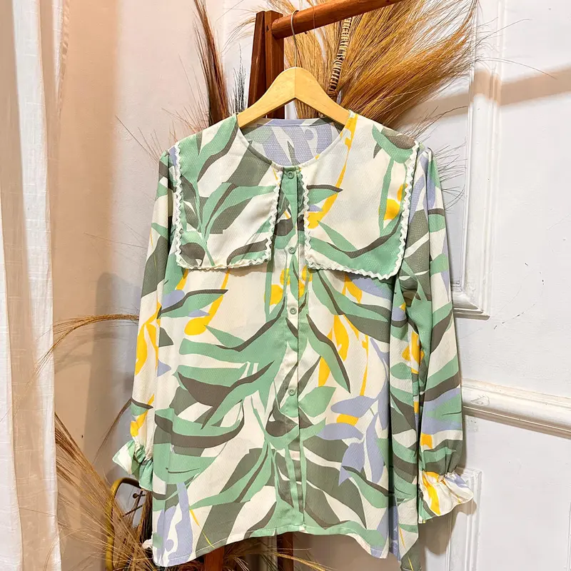BLOUSE DEWASA | Awana Aluna Top | Atasan Baju Ibu Tangan Panjang 3