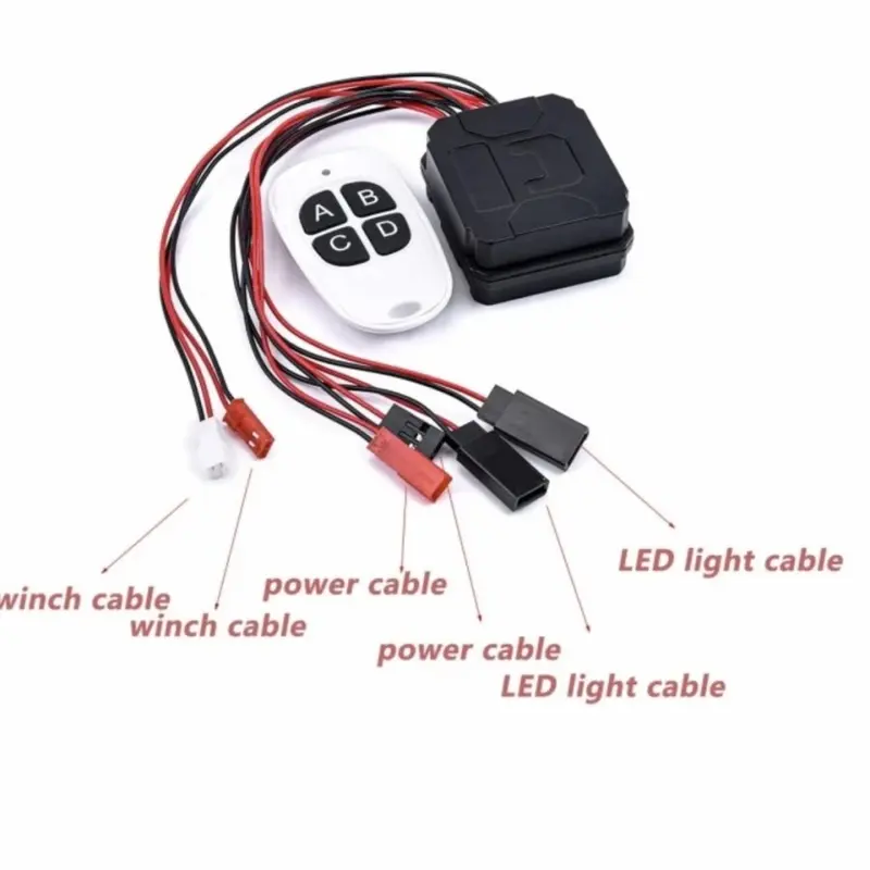 4 channel modul remote receiver winch & led wireless set 0