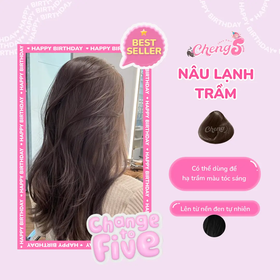 Thuốc Nhuộm Tóc Màu NÂU LẠNH TRẦM Không Tẩy | Chenglovehair, Chenglovehairs