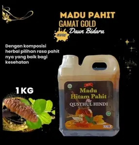 Madu Hitam Pahit Ekstrak Gamat Plus Qusthul Hindi 1Kg