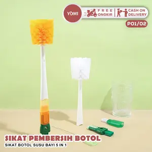 YOMI Sikat pembersih botol P01/P02/ Sikat Botol Susu Bayi  / Pembersih Botol Susu 4in1 & 5in1