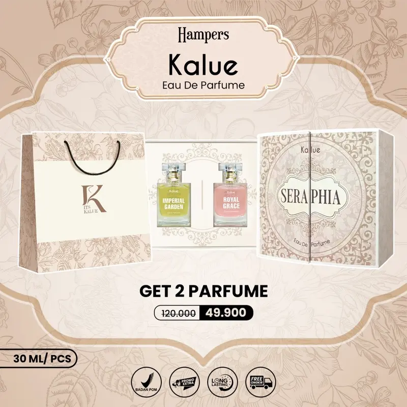 KALUE SERAPHIA SERIES (GET BUNDLING PARFUME + FREE PAPERBAG) EAU DE PARFUME NETTO 30ML PER BOTOL BPOM APPROVED