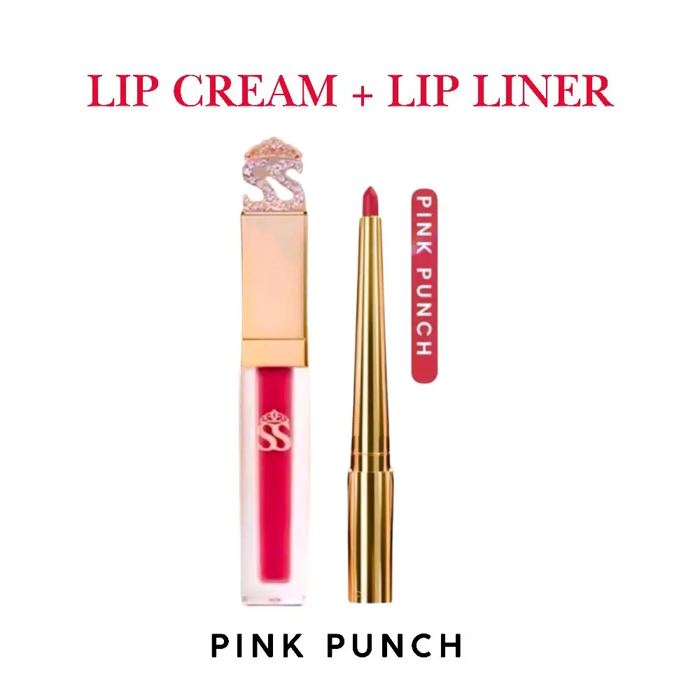 lip liner + lip cream pink punch