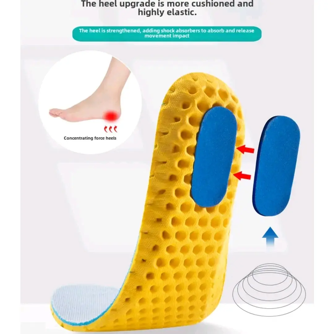 Insole Sepatu Cegah Bau Sakit Tulang Sol Alas Sepatu Longgar Peninggi Nyaman Empuk Pria Wanita Sport Olahraga