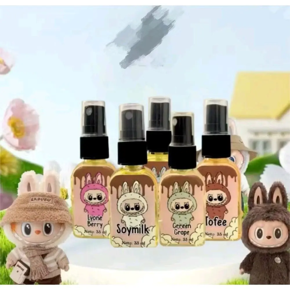 Parfum Anak-Anak Kids Karakter 35ml || Parfume Body Mist Kidy Anak Series Kuromi Labubu Non Alkohol Wangi Tahan Lama