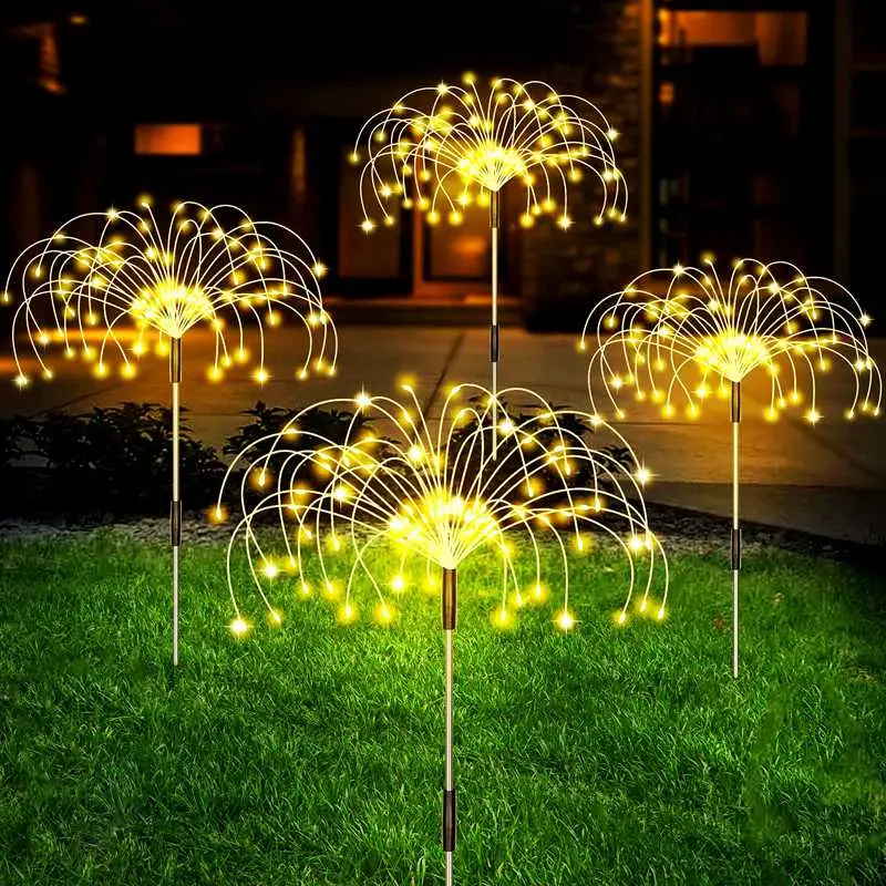 ZTree Lampu Hias Taman LED Fireworks Lights Solar Panel IP65 - Z600T Plastik