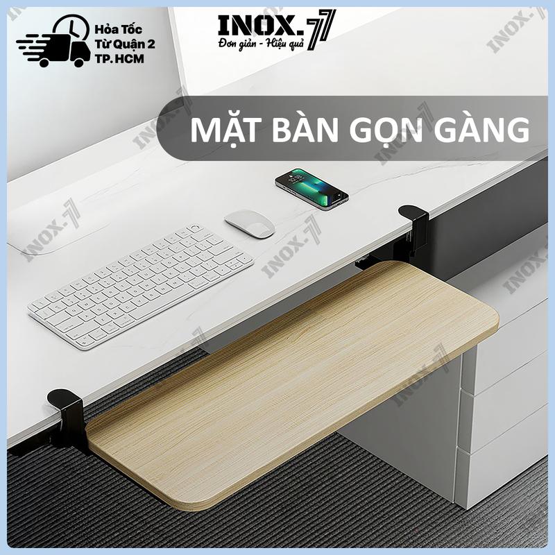 TEKTO Khay bàn phím Bộ thanh kẹp và ray bàn trượt ray trượt để bàn thanh trượt…