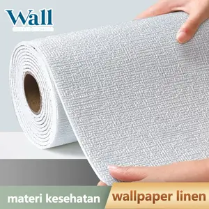 Wallpaper Linen Roll  Wallpaper Dinding  stiker Dekorasi Kamar  Sticker dinding wallfoam termurah size 280cm*50cm*3mm