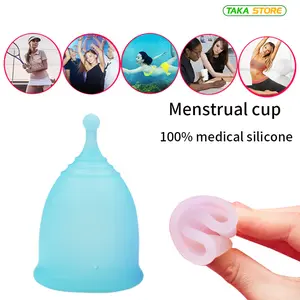 Cangkir Menstruasi Silikon Reusable untuk Wanita Sebagai Pengganti Pembalut yang Dapat Digunakan Kembali