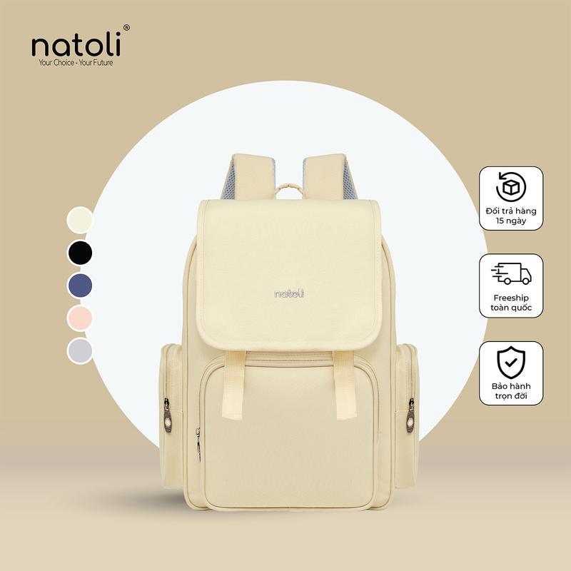 Balo thời trang NATOLI chống nước, nhiều ngăn đi học cao cấp BST Everyday Utility Backpack B19