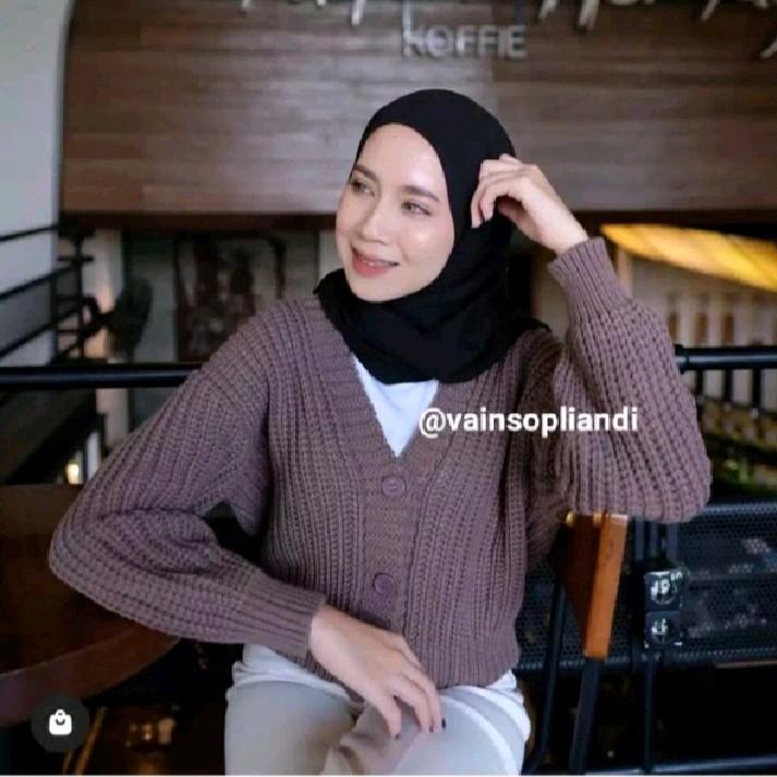 Olivia Cardigan Crop Cardi / Cardigan Rajut Wanita Premium / Cardigan Olivia Cardy Crop / Eiren Crop Cardy / Cardigan Rajut 1