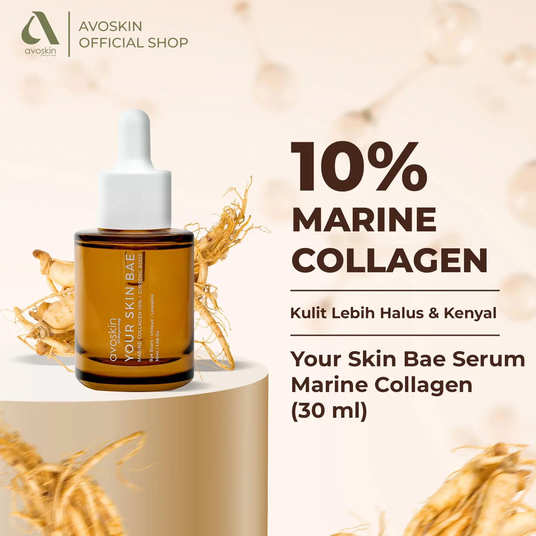 Serum Avoskin Your Skin Bae Marine Collagen 30ml-Merawat Tekstur Kulit Wajah - Aging