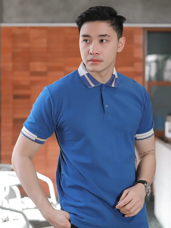 Polo Pria JUSTIN Pique Premium, By Bravo project Kerah Kaos 3