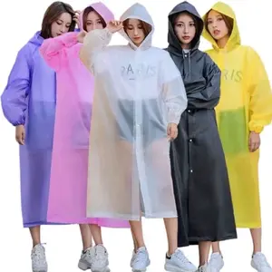 Jas Hujan EVA / Jas Ujan Tebal Dewasa Jas Hujan Dewasa Poncho Mantel Hujan Semi Transparan