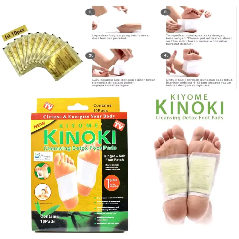 Koyo Kaki Kinoki Putih 1 Box isi 10pcs Koyo Kesehatan Ampuh Menghilangkan Racun Tubuh Kinoki Gold 1 Box Tangan & Kaki - Hand, Foot 1