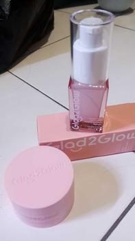 Product Review of [BPOM] Glad2Glow 2pcs bundle Skincare 2in1 Paket - Moisturizer+Serum Glowing Anti-acne Dark spot Barrier Bright Blueberry Ceramide Centella Berjerawat Memudarkan Mencerahkan Pencerah Wajah Arbutin Acid Extract Niacinamide Cooling Pelembab Melembutkan from n**5 0