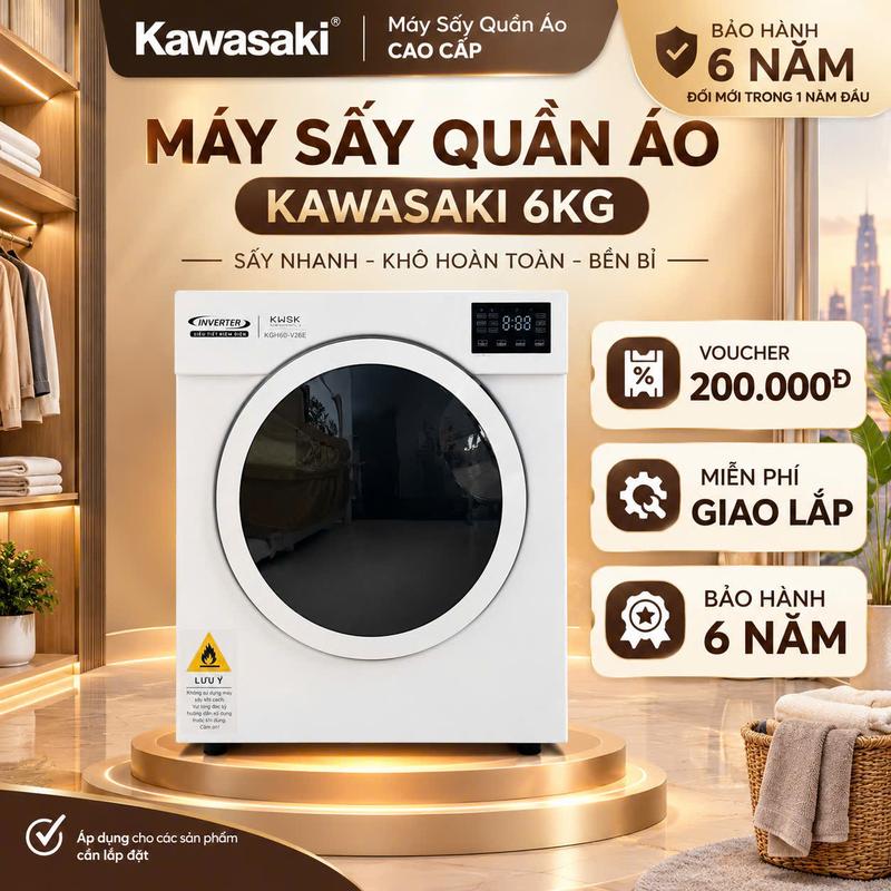 Máy sấy khô quần áo PVL - KWSK Sấy, khử khuẩn, chống nhăn, không cần lắp đặt, hoàn toàn tự động