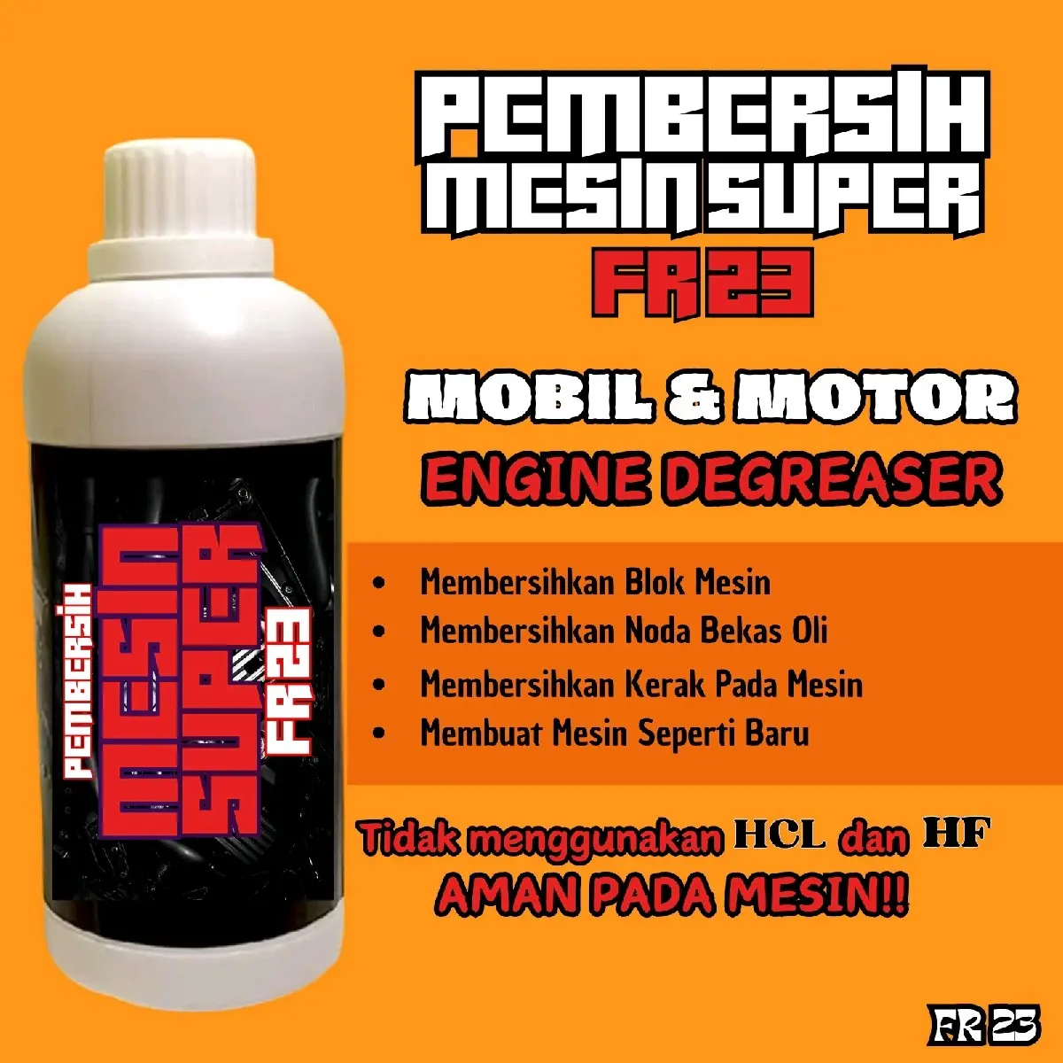 Pembersih kerak mesin super, Engine degreaser pembersih kerak oli pada mesin motor dan mobil Kendaraan