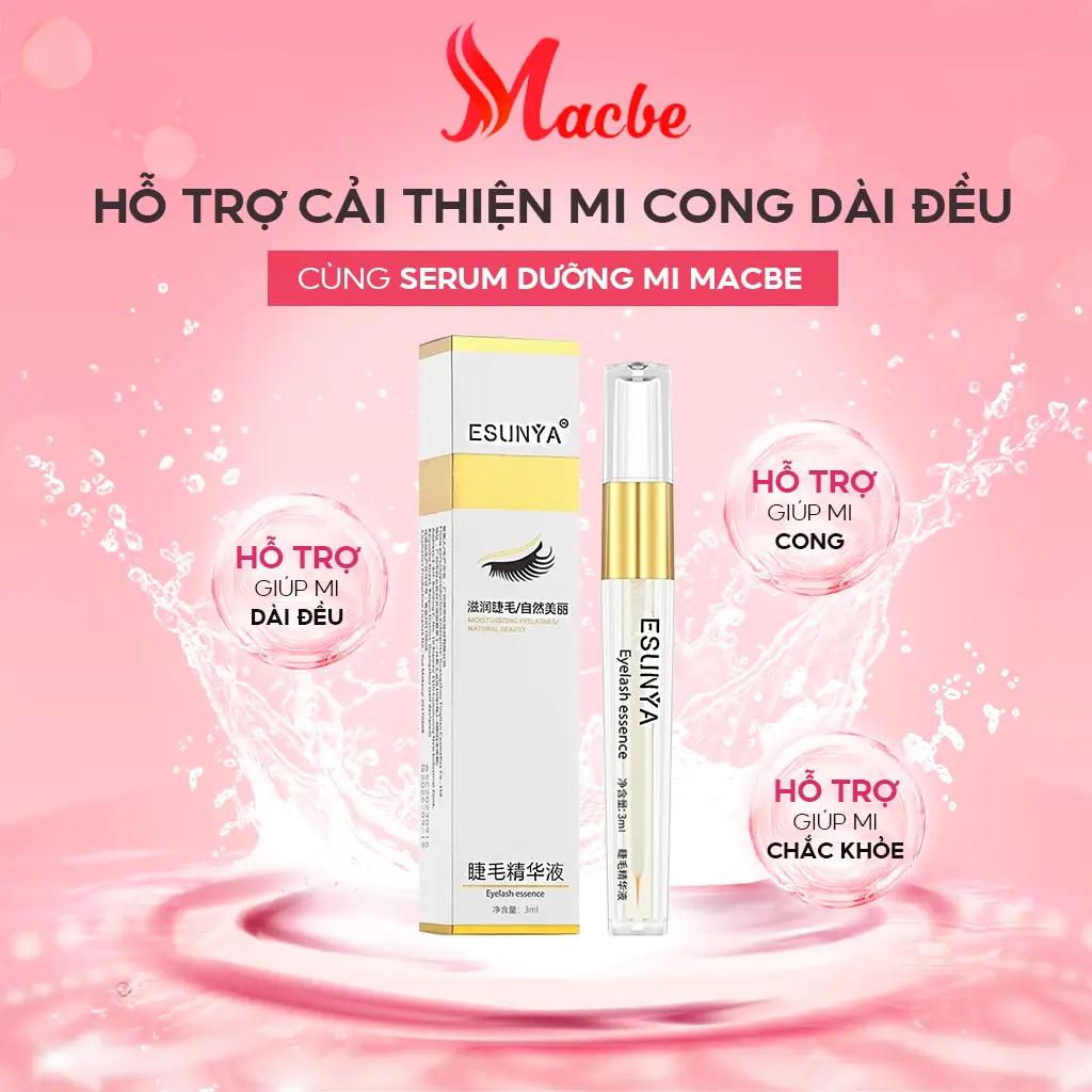 Serum dưỡng mi Macbe hỗ trợ cải thiện mi dài đều Cosmetic