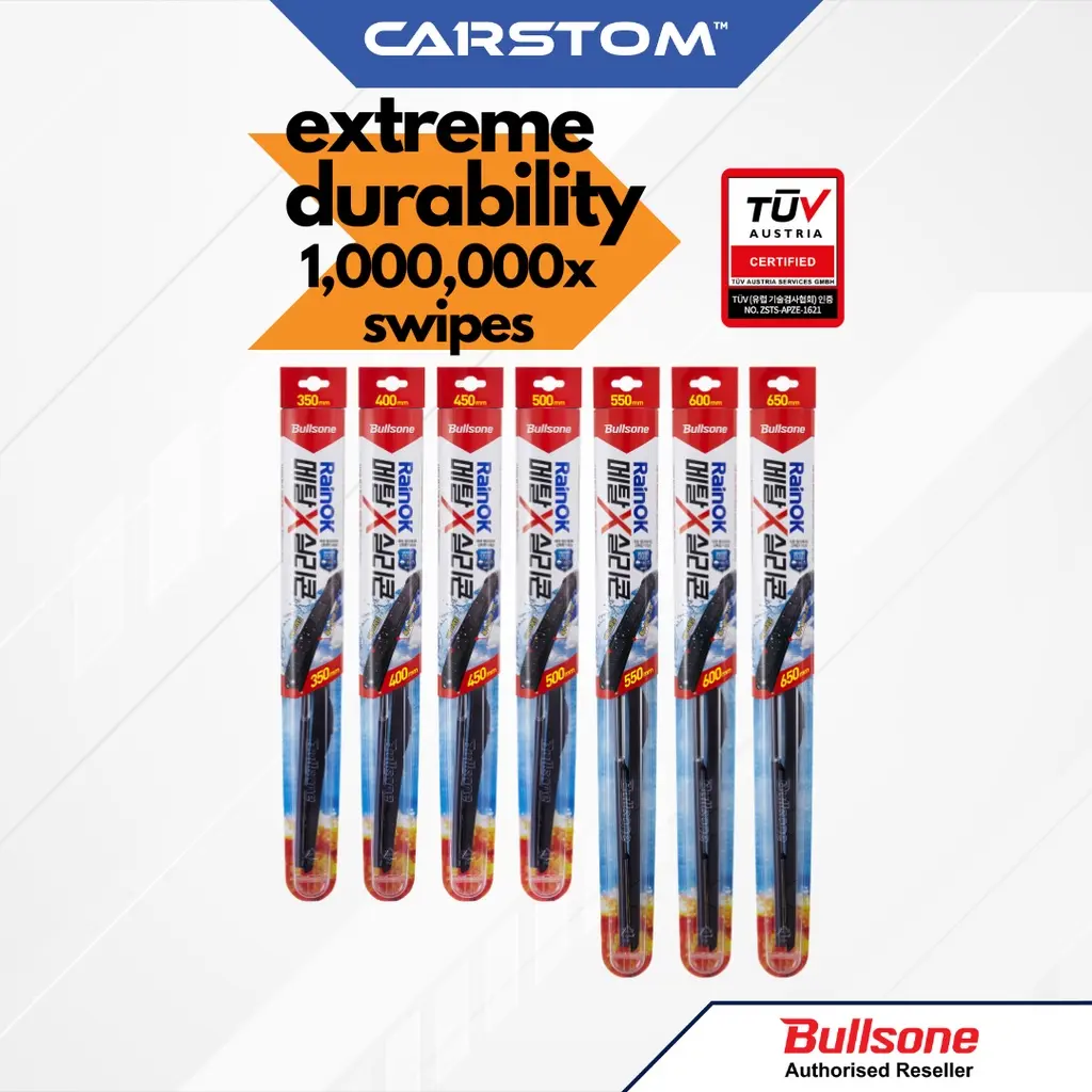 Bullsone RainOk Metal X Silicon Wiper Blade, Rain Repellent 650mm