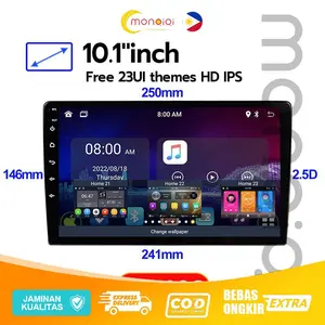 [Dikirim Dari Jakarta] android 7/9/10 inch mobil TV Mobil Murah Meriah 4+32G ROM Bluetooth WiFi GPS Navigasi Head Unit dengan Layar IPS 2.5D 25 Pilihan Tema Layar Terpisah COD Car Kabel