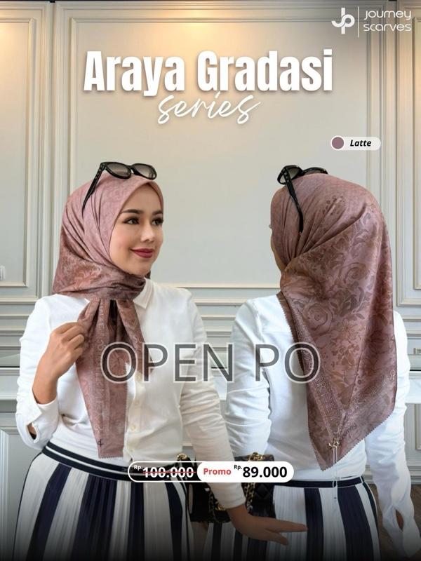 ARAYA SERIES TERBARU by JOURNEY SCARVES ORIGINAL jp ori hijab segiempat wanita muslimah hijab motif