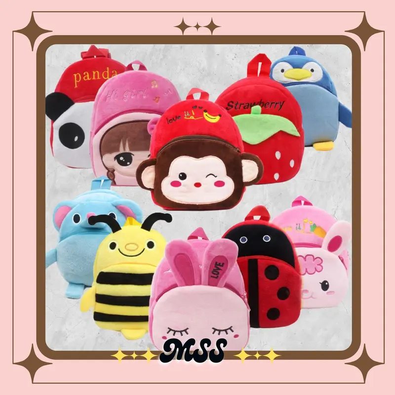 MSS (COD) Tas Ransel Anak Karakter Hewan Anak Bayi Tas Punggung Fashion Tas Ransel Anak sekolah TK SD Karakter Bag Backpack Mini Motif Cartoon Cute cod Murah Fashion 7