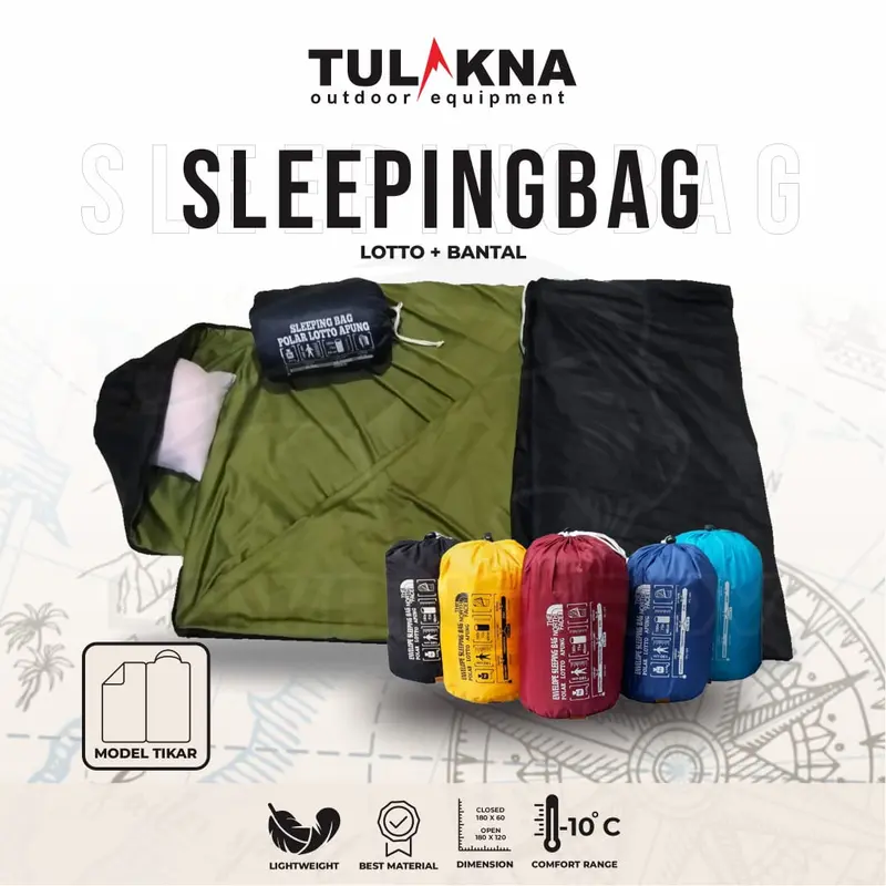 Sleeping Bag Lotto + Bantal Premium Series Talas 0