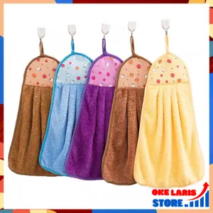 OLS (COD) Kain Lap Tangan Model Gantung Serbaguna Handuk Tangan Motif Buah Serbet Kotoran Dapur Serap Air Murah